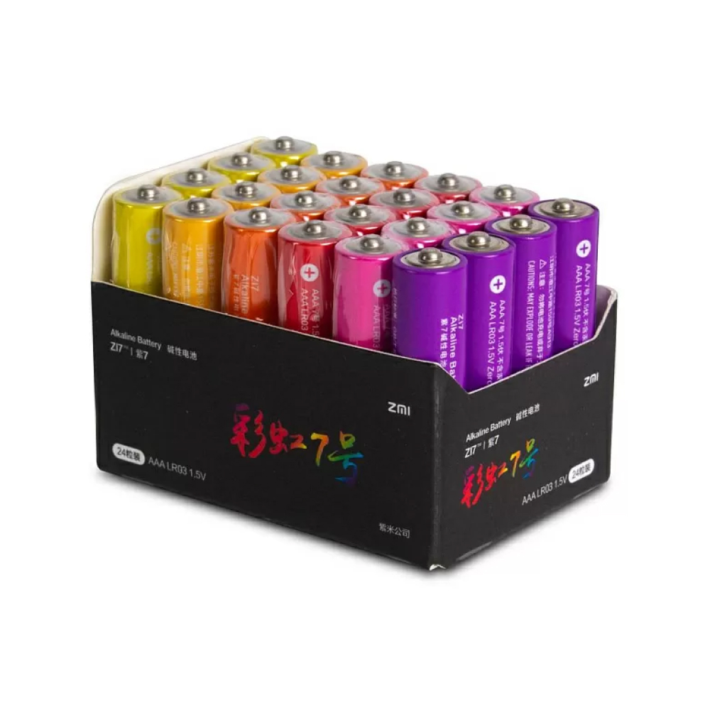 Батарейки алкалиновые ZMI Rainbow Zi7, AAA, 24 шт.